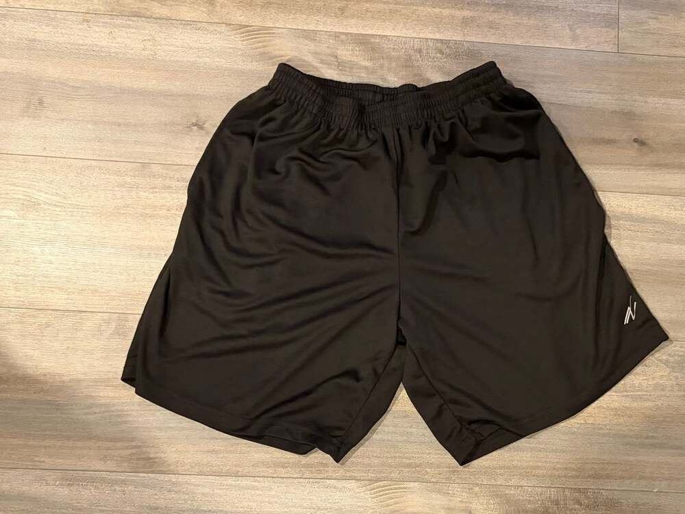 2 pack NY Threads Men's Large Black Athletic Training Shorts